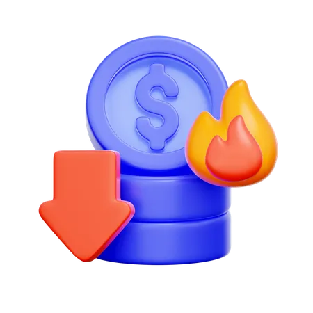 Cash Burn  3D Icon