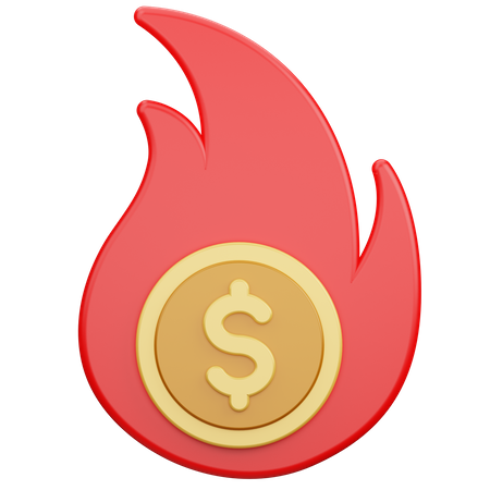 Cash Burn  3D Icon