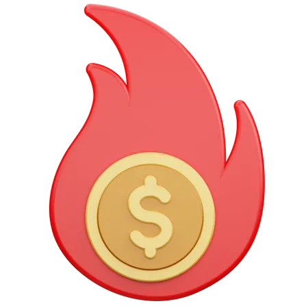 Cash Burn  3D Icon