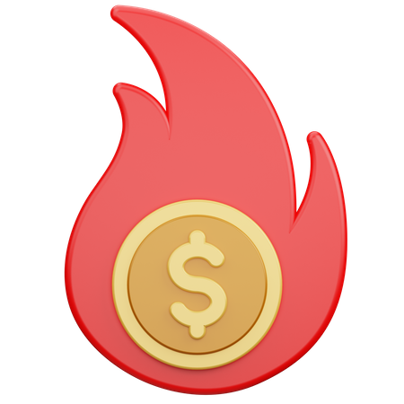 Cash Burn 3D Icon