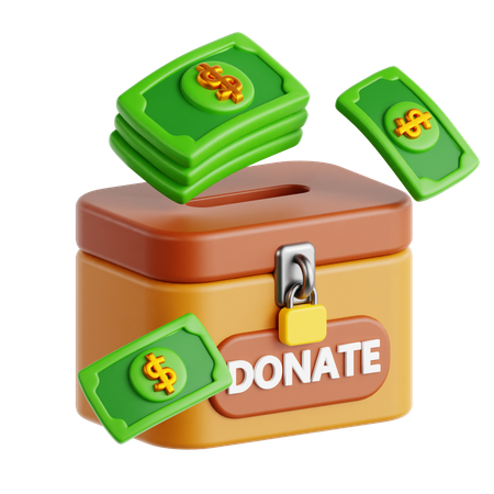 Cash Donation  3D Icon