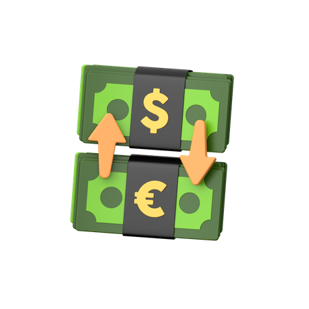 Cash Exchange  3D Icon