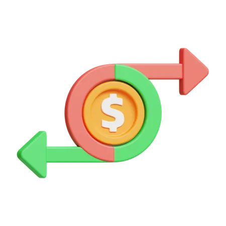 Cash Flow  3D Icon