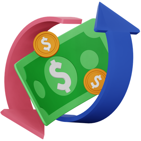 Cash Flow  3D Icon