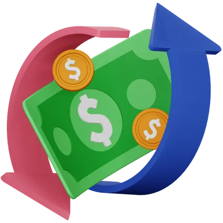 Cash Flow  3D Icon