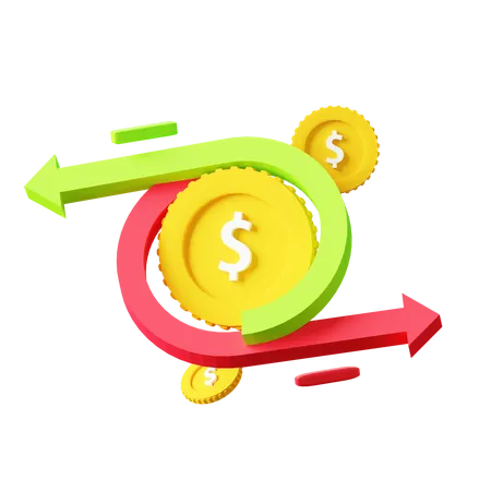 Cash Flow  3D Icon