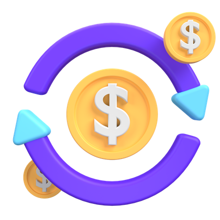 Cash Flow  3D Icon