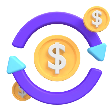 Cash Flow  3D Icon