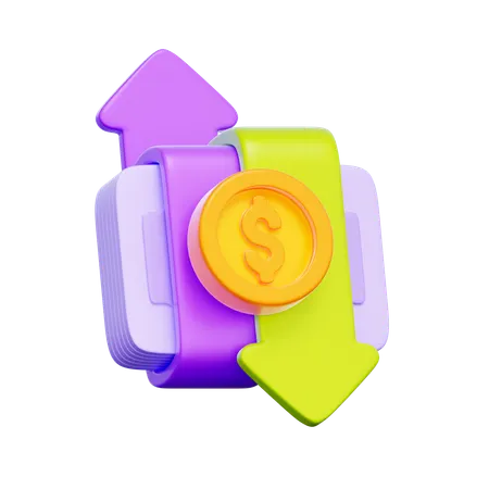 Cash Flow  3D Icon