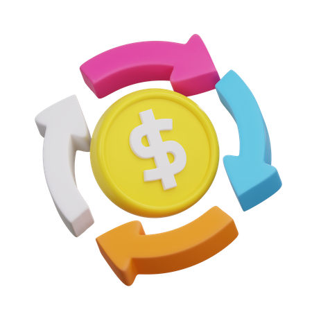 Cash Flow  3D Icon