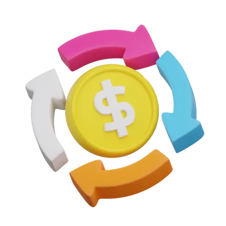 Cash Flow  3D Icon