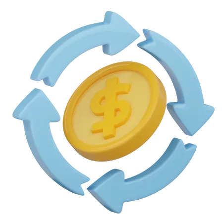 Cash Flow  3D Icon