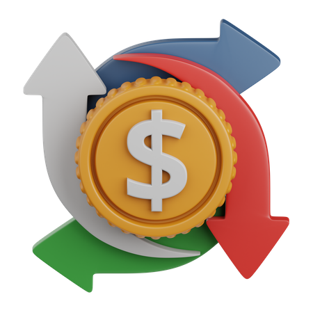 Cash Flow  3D Icon