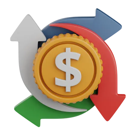 Cash Flow  3D Icon