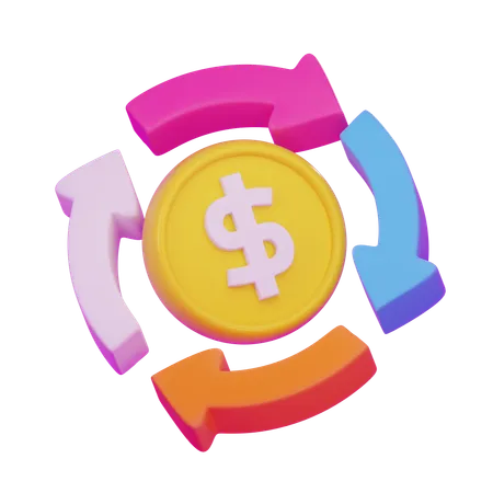 Cash Flow  3D Icon