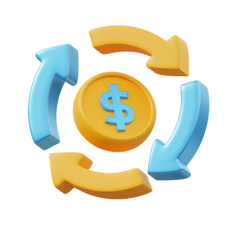 Cash Flow  3D Icon