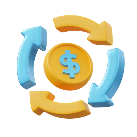 Cash Flow  3D Icon