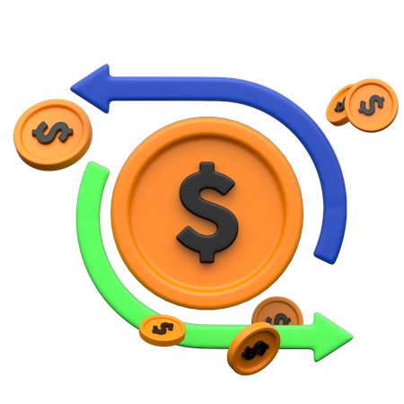 Cash Flow  3D Icon