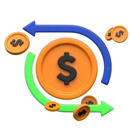 Cash Flow  3D Icon