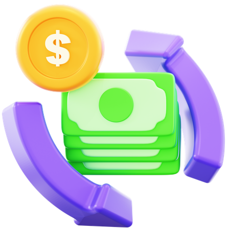 Cash Flow  3D Icon