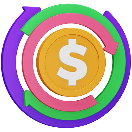 Cash Flow  3D Icon