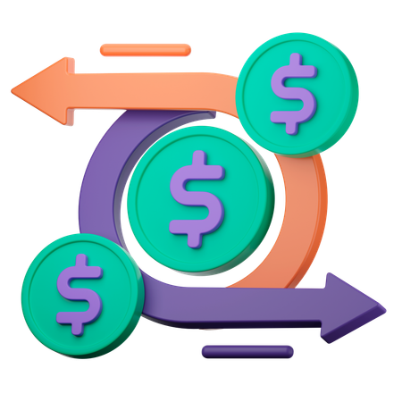 Cash Flow  3D Icon