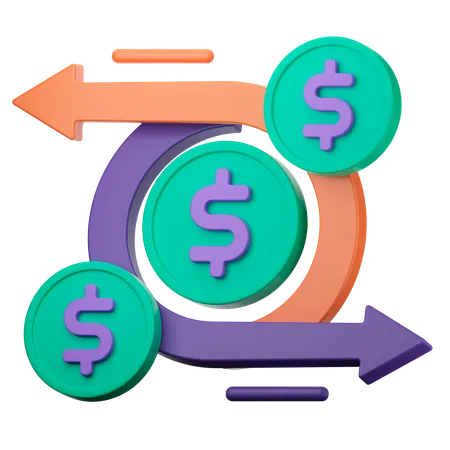 Cash Flow  3D Icon