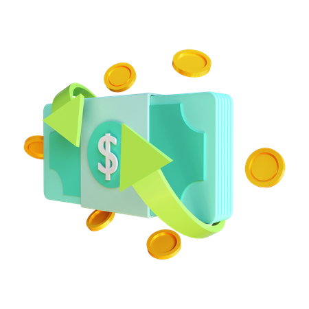 Cash Flow  3D Illustration