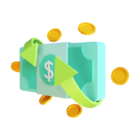 Cash Flow  3D Illustration