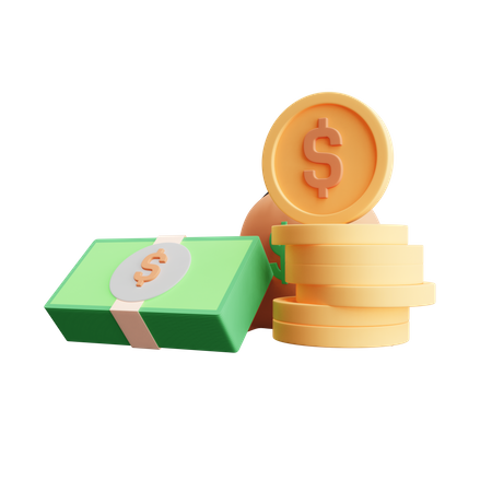 Cash Flow 3D Illustration
