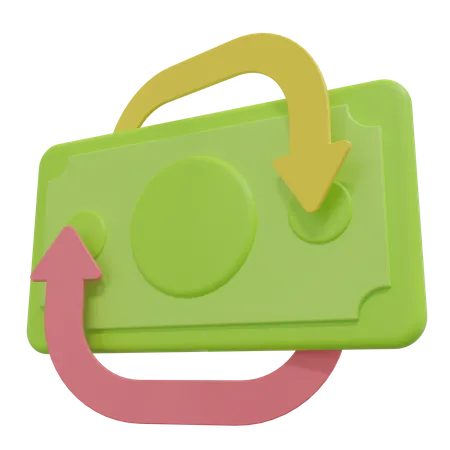 Cash Flow Illustration 3D Icon