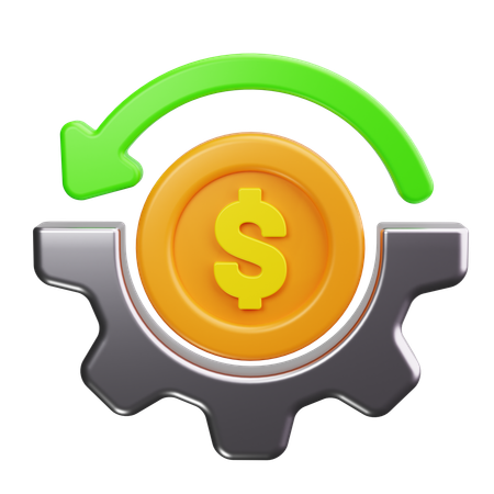 Cash Flow Automation  3D Icon