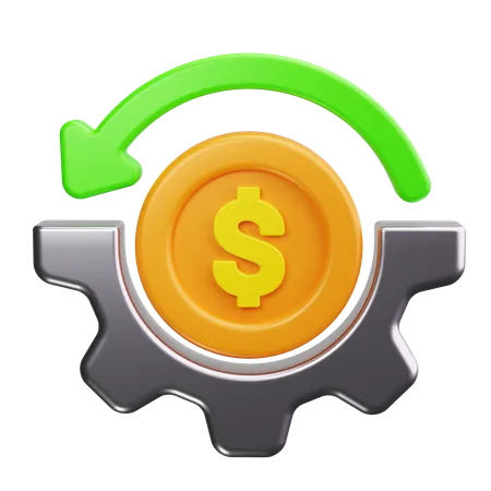 Cash Flow Automation  3D Icon