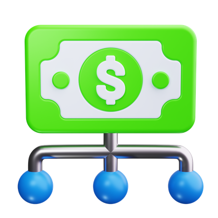 Cash Flow Chart  3D Icon