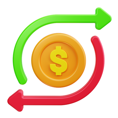 Cash Flow Forecast  3D Icon