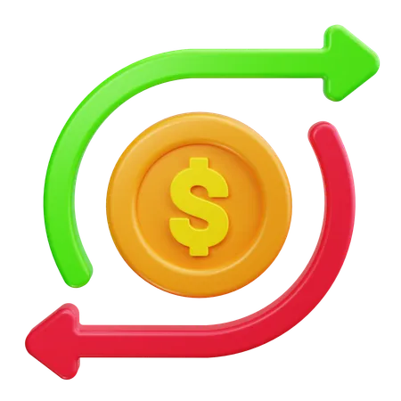 Cash Flow Forecast  3D Icon