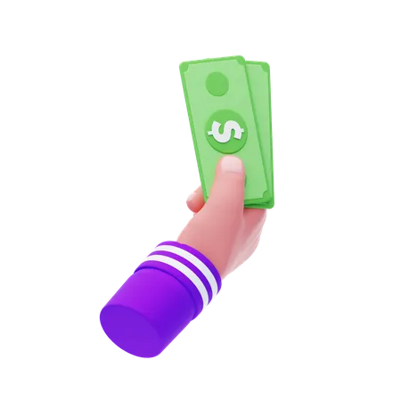 Cash Hand Gesture  3D Icon