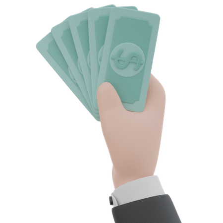 Cash In Hand  3D Icon