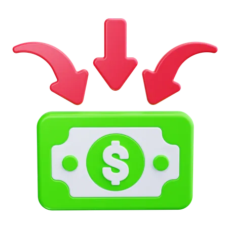 Cash Inflow  3D Icon