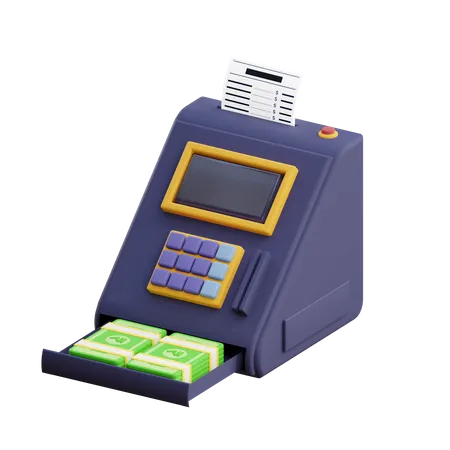 Cash Machine  3D Illustration