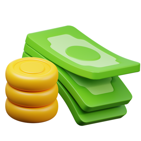 現金  3D Icon