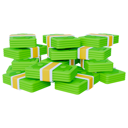 Cash Money Stack  3D Icon