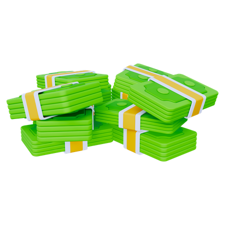 Cash Money Stack  3D Icon