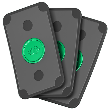 現金紙幣  3D Icon