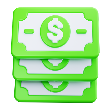 現金紙幣  3D Icon