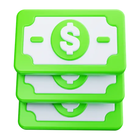 現金紙幣  3D Icon