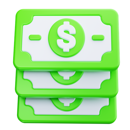 Cash Notes  3D Icon