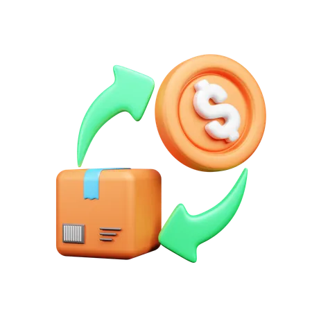 대금 상환  3D Icon