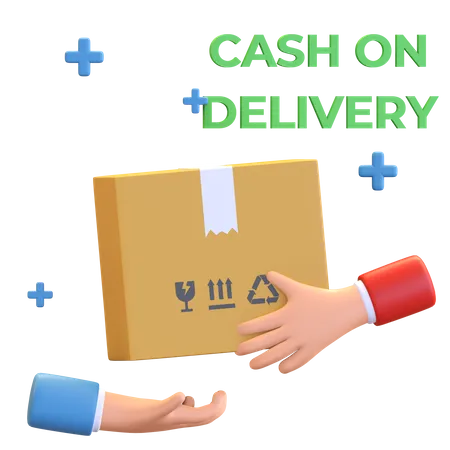 Cash on delivery 3D Illustration