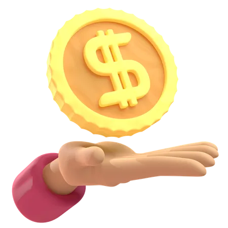 Cash On Hand  3D Illustration